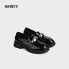 和诚行 2024秋冬新款厚底学院风乐福鞋女漆皮百搭JK小皮鞋0010833 商品缩略图0