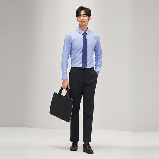 【DP免烫】柒牌易打理长袖衬衫男秋季新款商务休闲中青年翻领衬衣	127A70440 商品图3