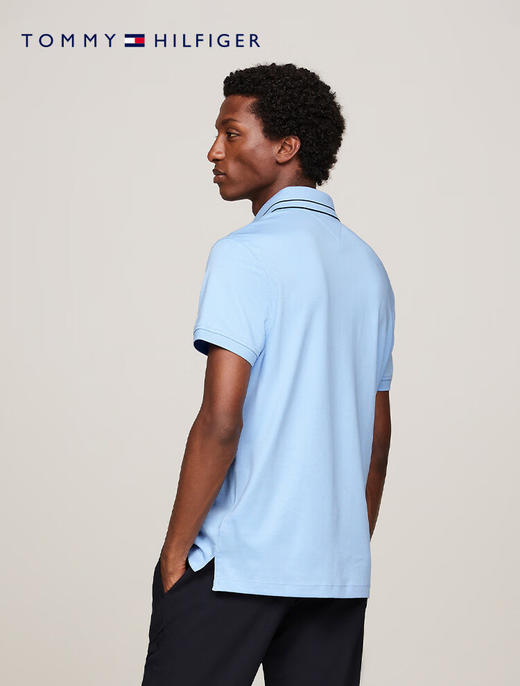 TOMMY 短袖POLO衫男  MW35612-C1Z 天蓝色. 商品图2