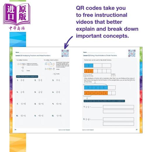 预售 【中商原版】Spectrum Math Workbook Grade 6 2024新版光谱练习册 数学系列 六年级 商品图5