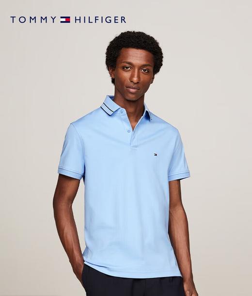 TOMMY 短袖POLO衫男  MW35612-C1Z 天蓝色. 商品图4