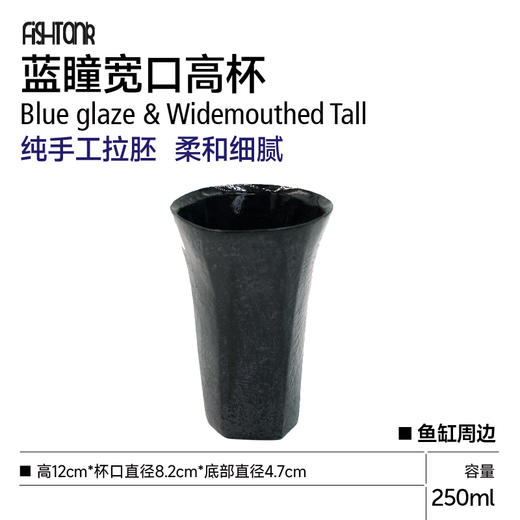 蓝瞳宽口高杯方口杯咖啡器具鱼缸周边 商品图0
