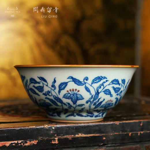 问鼎留青六色柴窑青花天香杯 商品图1