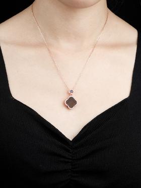 四叶草沉香项链天然沉香香薰创意首饰