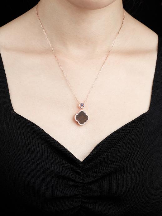 四叶草沉香项链天然沉香香薰创意首饰 商品图0