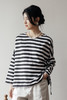 绽放旅行女装488朵【黑白灰系列】黑白条纹宽松落肩九分袖小衫 商品缩略图5