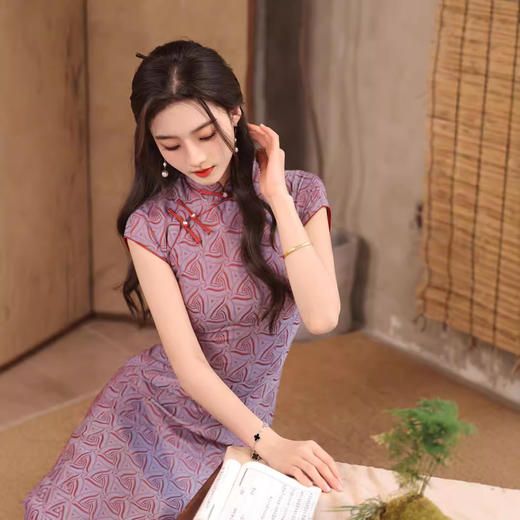 MYF 3100古法紫色复古民国新中式旗袍 商品图1