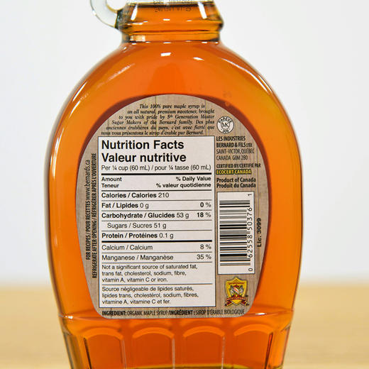 BERNARD加拿大有机枫糖浆251ml，375ml 商品图7