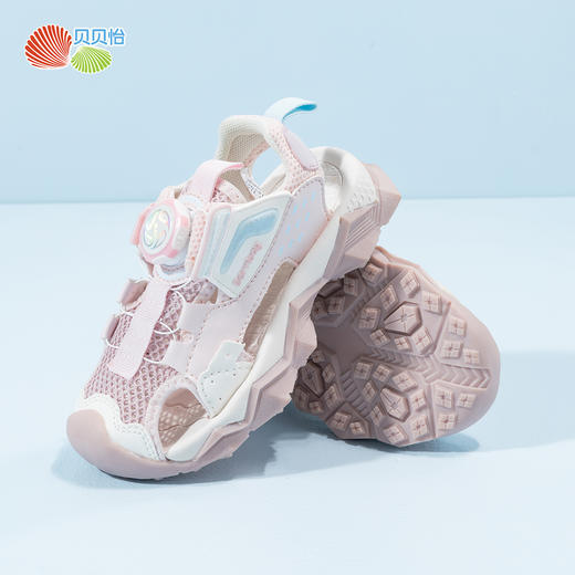 贝贝怡防滑男女婴儿学步鞋夏款 通可爱男女宝宝凉鞋魔术贴女小童鞋 商品图5