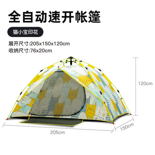 探险者自动印花户外双人帐篷 芭蕉叶 商品图0