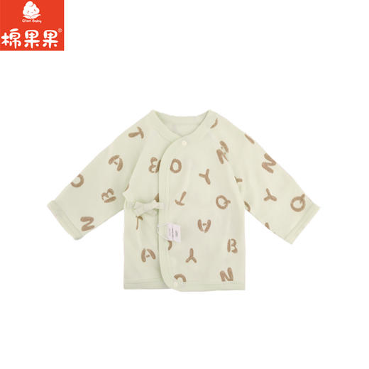 棉果果秋季新品新生儿男童内衣有机棉纱5A抗菌长袖半背衣M311110224496 商品图0