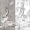 于非闇工笔画白描底稿《仿宋九思图》临摹勾线高清打印稿HS03 商品缩略图0