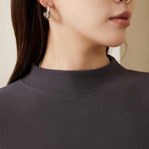 女士聚酯纤维双面磨毛罗纹打底衫2529 商品图4