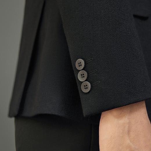 【含羊毛】柒牌男士休闲西服秋冬新款针织肌理提花平驳领西装外套	127C70440 商品图2