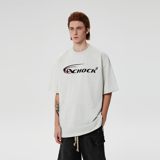 【Achock官方店】潮牌基础款logo印花半袖T恤美式简约圆领短袖男 商品图1