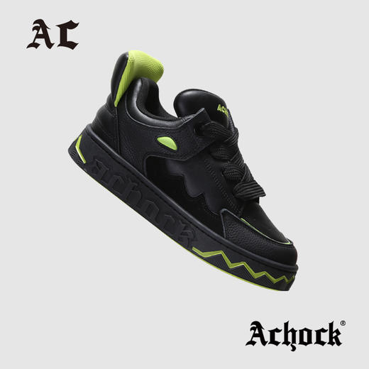 【Achock官方店】“变异小恶魔”国潮泡芙鞋黑色尾翼运动情侣板鞋 商品图3