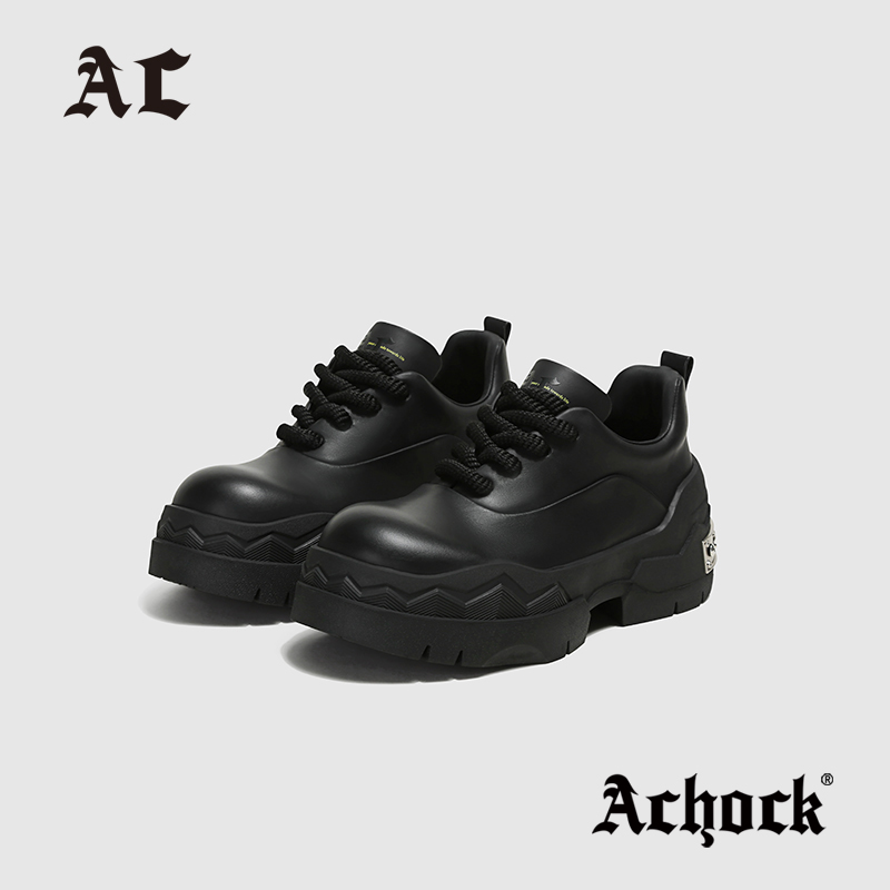 【Achock官方旗舰店】增高7cm潮牌犀牛德比鞋厚底Cleanfit牛皮鞋