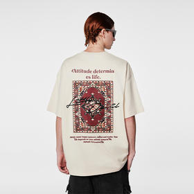 【Achock官方店】潮牌异域民族风花纹印花短袖新款复古高克重T恤