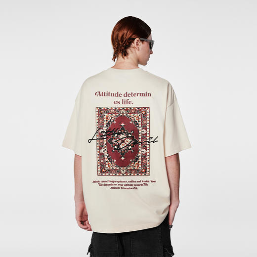 【Achock官方店】潮牌异域民族风花纹印花短袖新款复古高克重T恤 商品图0