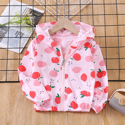 【印花连帽夹克，时尚洋气】夏款儿童外套 男女童印花连帽夹克 洋气外穿儿童开衫 印花外套上衣-QQ 商品图10