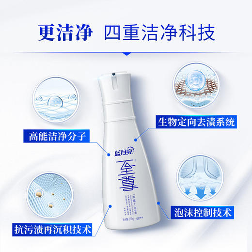  蓝月亮 至尊浓缩洗衣液4件套礼盒装 泵头式 清韵梅香味 660g瓶+600g补充装×2+500g预涂神器 商品图3