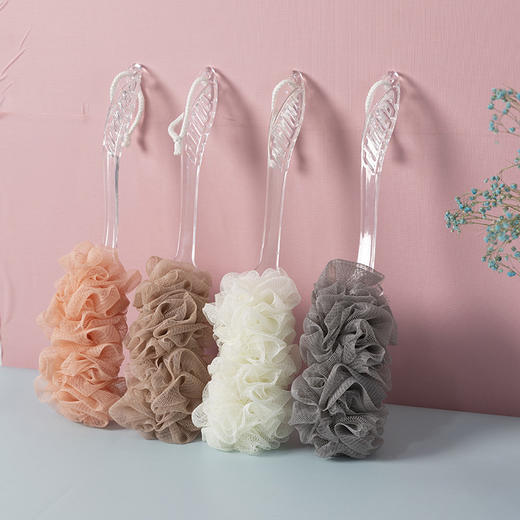 长柄洗澡刷搓澡巾 搓背沐浴球搓澡神器 洗澡浴刷洗澡神器柔软沐浴刷 商品图0