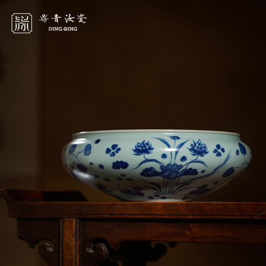 问鼎鼎青青花锥形水洗（鸳鸯踏荷）（缺货） 商品图0