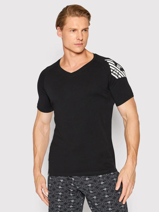 【特惠秒】EMPORIO ARMANI 阿玛尼 男士精品单盒装 V领 舒适休闲 飞鹰logo 打底弹棉T恤 99541 商品图12