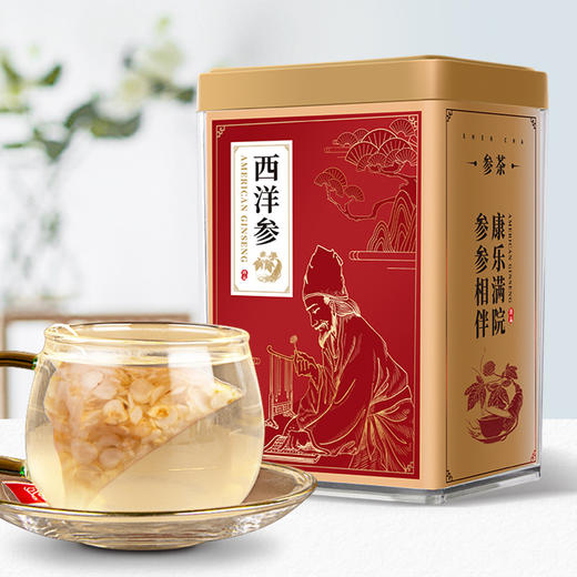 西洋参袋泡茶三角包 吉林参类养生茶礼盒装送礼花旗参片养生茶 商品图0