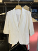 女士亚麻七分袖西装 商品缩略图0