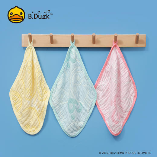 B.Duck小黄鸭泡泡纱可爱鸭小方巾26*26cm 092 商品图0