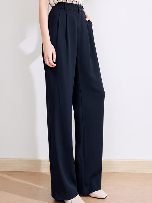 【百图lulu定制】【白兰地西裤】【现货】垂坠 光泽感 收腹 直筒裤西裤 商品图8