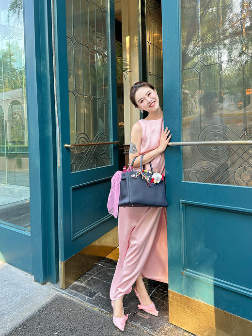 DUO智仙生 美少女线定牛皮进口小香风后袢带高跟鞋 商品图3