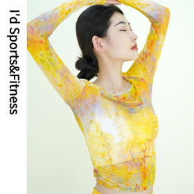 I‘d爱帝女士国风网纱抽褶长袖衫外搭罩衫