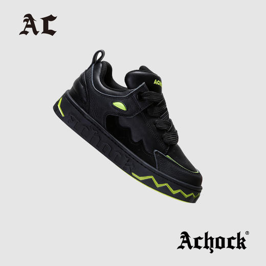 【Achock官方店】“变异小恶魔”国潮泡芙鞋黑尾翼运动情侣滑板鞋 商品图4