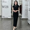 【破价】N°28【黑天鹅】气质立领长裙短袖收腰开叉连衣裙9A32L205 商品缩略图1