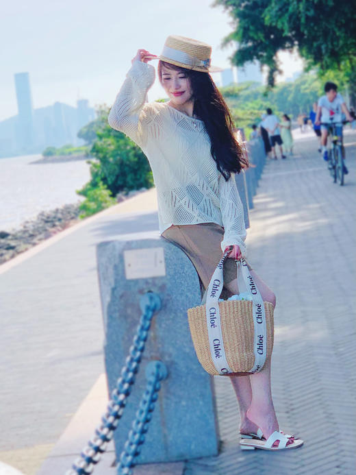 【百图lulu定制】【白月光针织衫】绝美 慵懒风 镂空宽松 长袖针织衫 商品图11