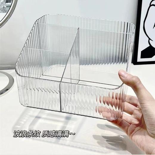 桌面化妆品收纳盒透明塑料盒子分格口红盒宿舍化妆刷桶笔筒亚克力 商品图4