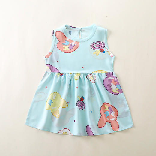 【满花设计，简约萌趣】女童公主裙 夏季新款 中小童连衣裙 韩版绵绸背心裙 女宝宝洋气吊带裙-QQ 商品图1
