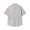 CS107夏季新时尚条纹做旧男士衬衫百搭宽松休闲上衣复古简约短袖 商品缩略图2