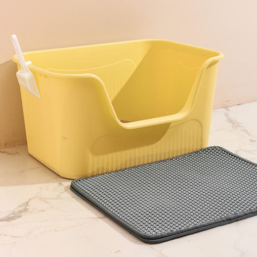 【巨无霸！方形猫砂盆】宠物用品超大号开放式防外溅猫厕所特大号猫沙盆子半封闭猫砂盆，不用担心猫砂溅出节省清理时间。ry 商品图4