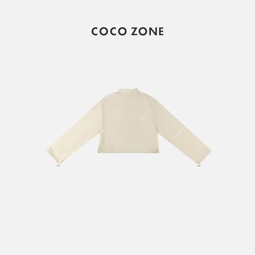 COCO ZONE 春夏外套POLO领拉链长袖抽绳衬衣 23C18758 商品图1