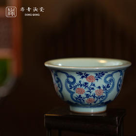 问鼎鼎青青花压手杯（菊花纹）（缺货）