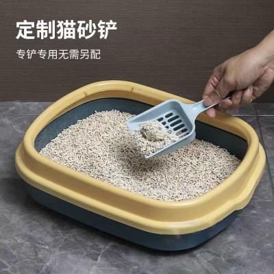 【送猫砂铲】北欧风半封闭猫砂盆优质黄绿色猫厕所防外溅/个 商品图2