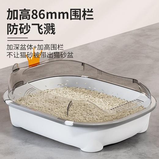 皇冠半封闭大号猫砂盆防飞溅猫厕所猫沙猫屎盆12斤内适用/个 商品图3