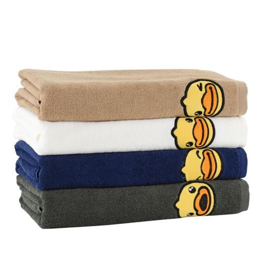B.Duck小黄鸭素色贴布刺绣大浴巾140*70cm 148 商品图1