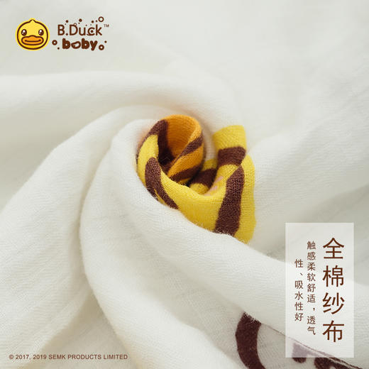 B.Duck小黄鸭六层纱布活性大方巾100*100cm 318 商品图2