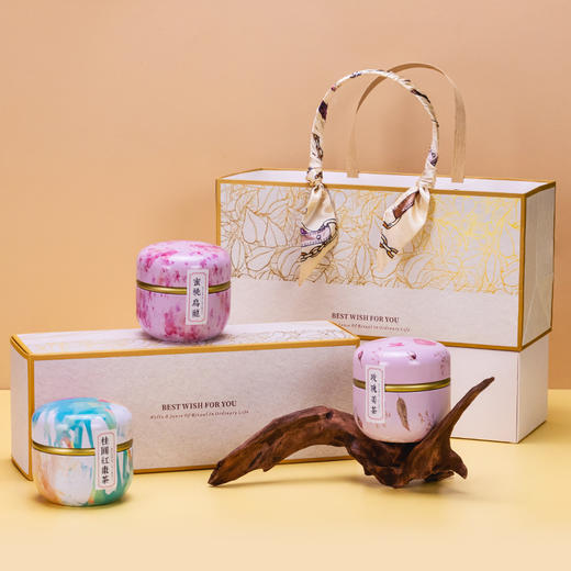 教师节日茶叶礼品 罐装玫瑰红糖姜茶茉莉绿茶花茶伴手礼礼盒花茶养生茶公司礼品送长辈礼物 商品图1