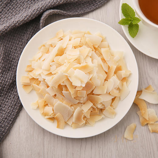 香脆烤椰子片500g 海南原料零食特产罐装零食椰子干箱烤椰肉 商品图2