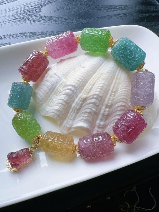 52.6g 雕刻碧玺手链 商品图8